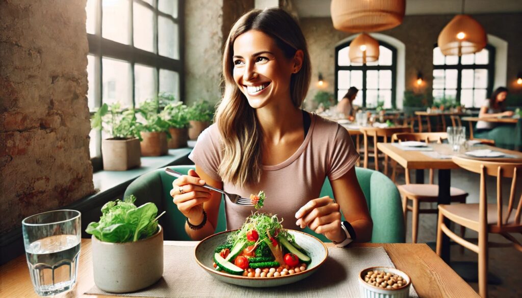 ゆっくりと食べる
