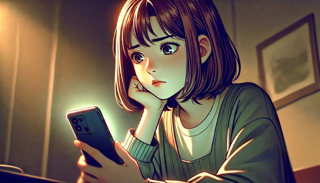 スマホを使っている