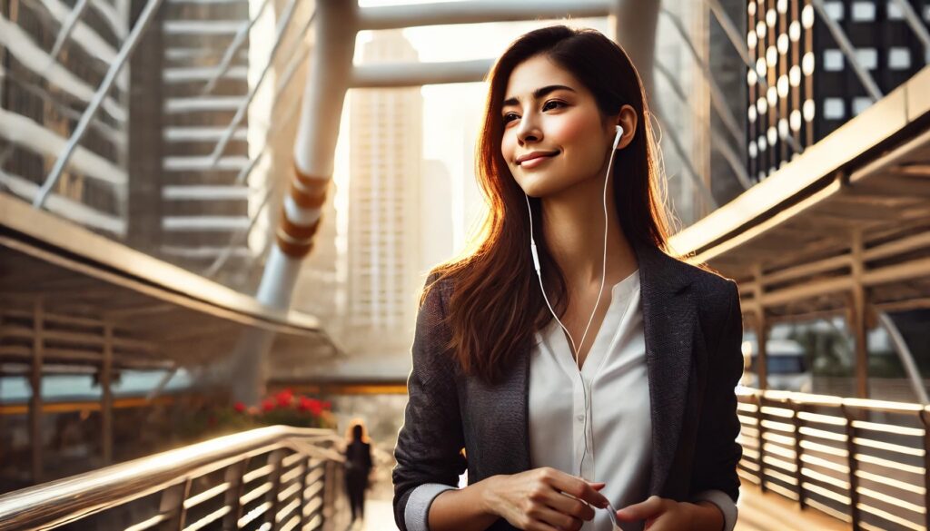 通勤時にリズム音を聴き、脳と腸を整える習慣