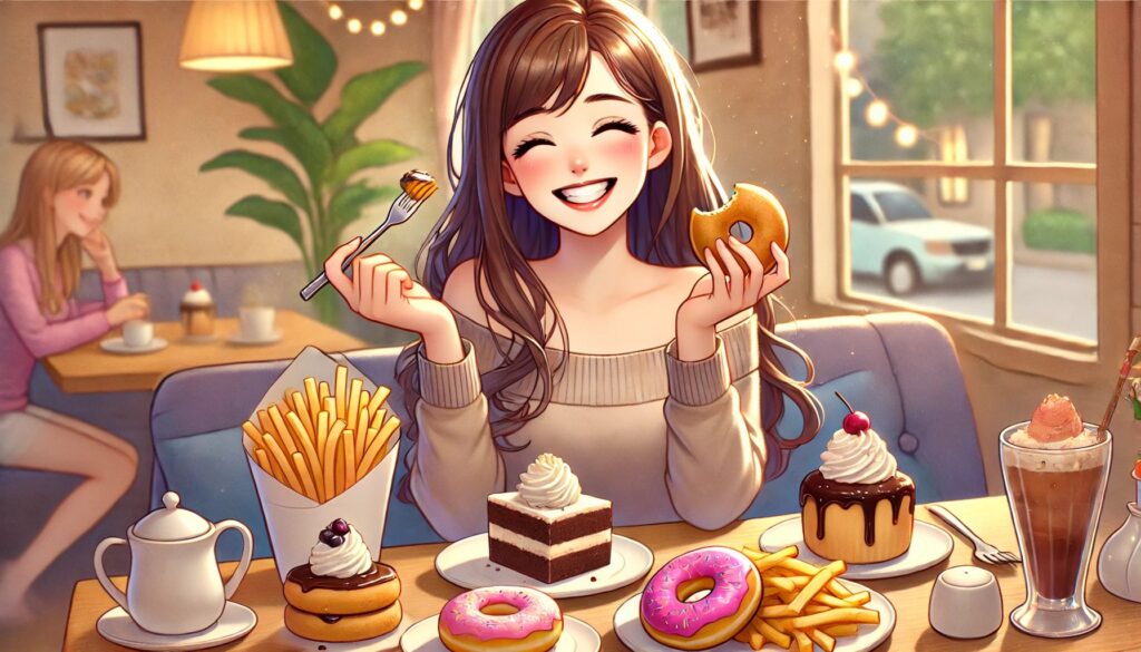 乾燥肌を悪化させるNGな食習慣のイメージ