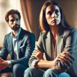 ストレスで家族にきつく接してしまい悩むビジネスパーソンのイメージ