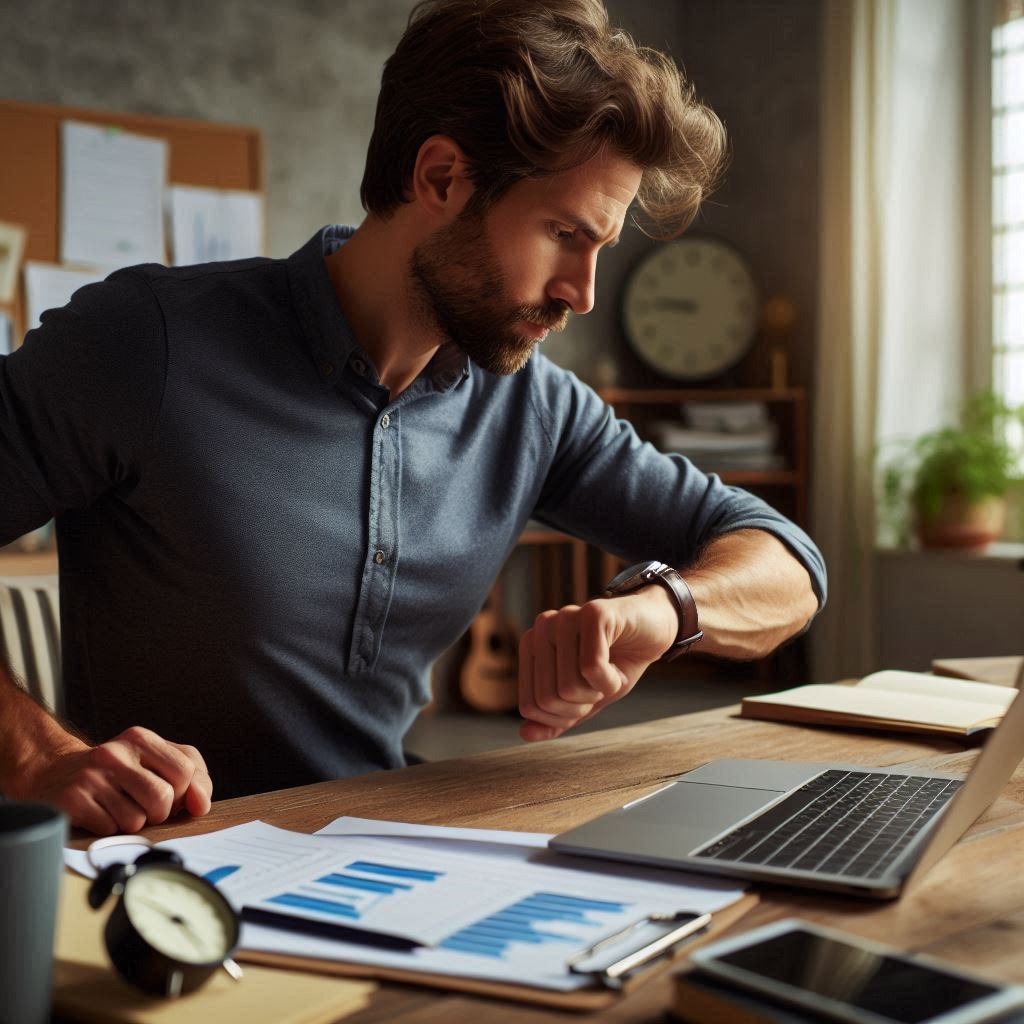 生活習慣を見直した後に集中して働くビジネスパーソン