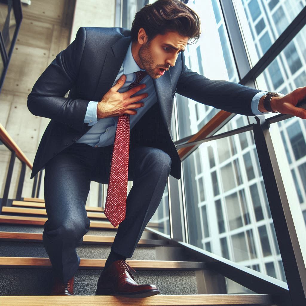 急な疲労感に悩む働くビジネスパーソンのイメージ