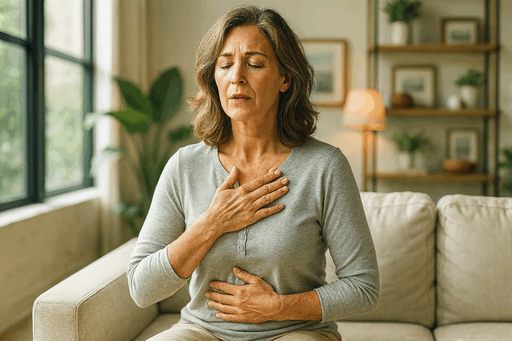 脳と腸の連携を意識しながら日常の中で自分を整える自営業者の姿