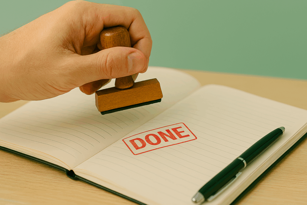 脳・腸・カラダの連携改善で時間管理が改善し、予定通りタスクを終えて満足している自営業者